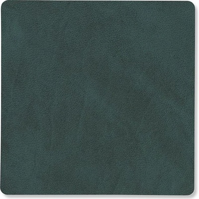 LIND Podtácek Square Nupo tmavě zelená kůže 10x10cm