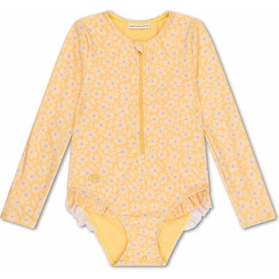 Swim Essentials Plavky s dlhým rukávom s UPF Florish yellow