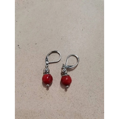 Melvys 128. náušnice korál 0000300