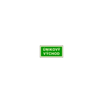 Únikový východ - text - 20 x 10 cm - samolepící fotoluminiscenční