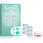 Gillette Venus PRO Smooth Sensitive Резервни остриета + защитен капак 6 бр