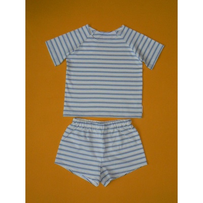 Jana Vítková Uzlík mazlík ČR Pyžamo bio bavlna krátký rukáv modrá