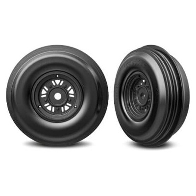 Traxxas колело 3.2/4.9", диск Sand Car черен, гума ribbed (предни) (чифт)