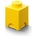 LEGO Кутия за съхранение, квадратна, lego, жълта 40011732 (40011732)