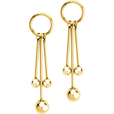 BRUNOshop.cz Visací náušnice KULIČKY gold S3995