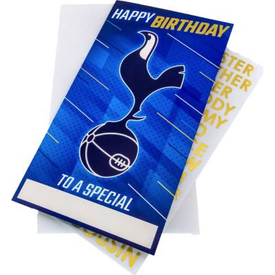 Tottenham Hotspur narozeninové přání se samolepkami Personalised Birthday Card