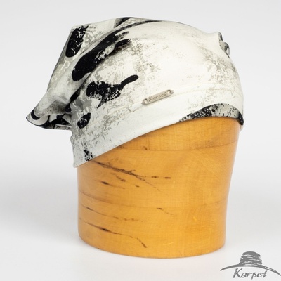 Dámská prodloužená čepice černobílý maskáč