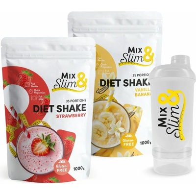 MixSlim balíček proteínových nápojov 2000g 70 porcií