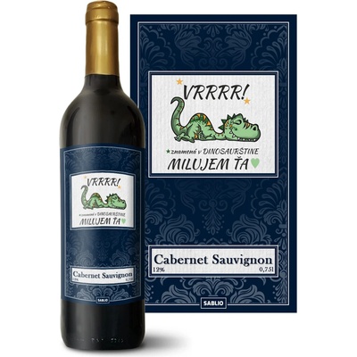 Sablio Dinosaurus Cabernet Sauvignon Červené víno 12 % 0,75 l (holá fľaša)