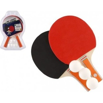 stolný tenis 2 rakety + 3 loptičky v taške 26x17cm