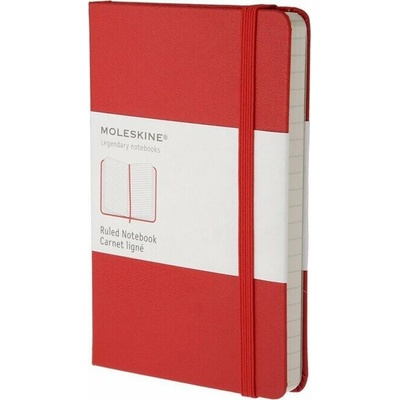 Moleskine Zápisník tvrdé dosky A6 linajkový červený