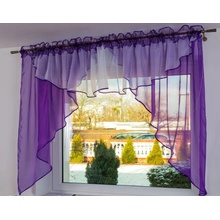 Fabryque curtain Hotová voálová záclona Paris 350x150cm různé barvy Barva: tmavě fialová