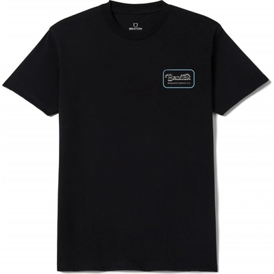 Brixton tričko Grade S/S Std Black/Off White/Retro Blue