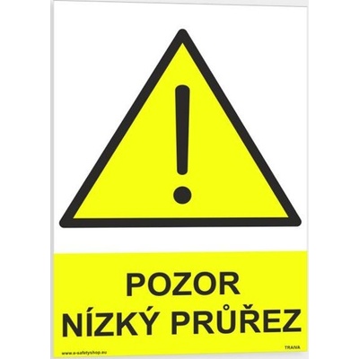 Traiva s.r.o Pozor nízký průřez Verze: Plast 210 x 297 mm (A4) tl. 0.5 mm - Kód: 00353