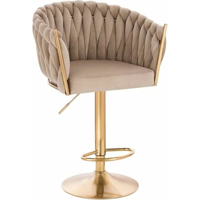 LuxuryForm Design Norden Velur na zlatom tanieri latte