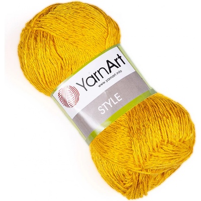 Pletací / háčkovací příze YarnArt STYLE 657 okrová, jednobarevná, viskózová, 50g/185m