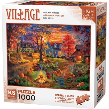 KS Games Пъзел KS Games от 1000 части - Есен на село (20671)