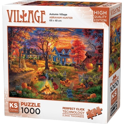 KS Games Пъзел KS Games от 1000 части - Есен на село (20671)