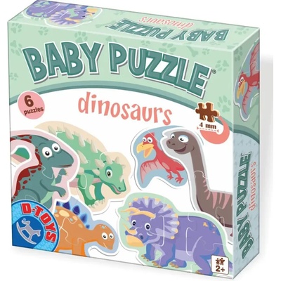 D-Toys - Puzzle 6in1 Dinosaurs - 1 - 39 piese