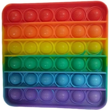 Push game Antistresová hra čtverec duhový