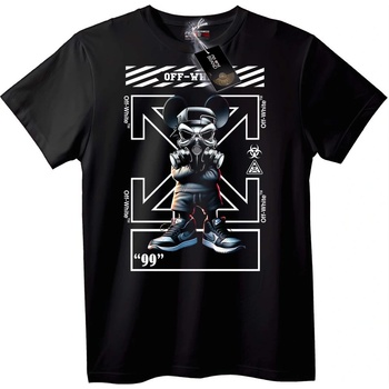 NOONEBRAND Тениска Off-White Mickey Газова Маска 99 - 2XL, White