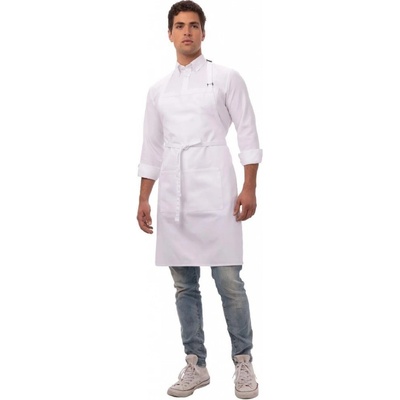 Chef Works A923 náprsní zástěra bílá