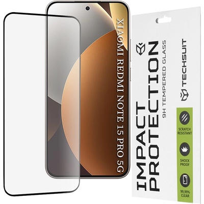 Techsuit Стъклен протектор за Xiaomi Redmi Note 15 Pro 5G - Techsuit 111D Full Cover - Черен