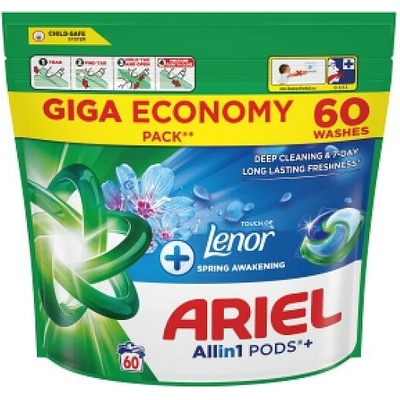 Ariel All in 1 Pods +Lenor prací kapsle Spring Awa 60 PD