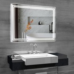 Lidiya Mirror Огледало за баня LED осветление LM Radiance Veil 1100×700мм