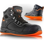 VM Footwear Vm footwear hamburg 5290-s2pl / Боти до глезена от изцяло кожа, предназначени за асфалтови работници s2 pl fo hi sc hro - черно/оранжево 46 (5290-s2pl-46)