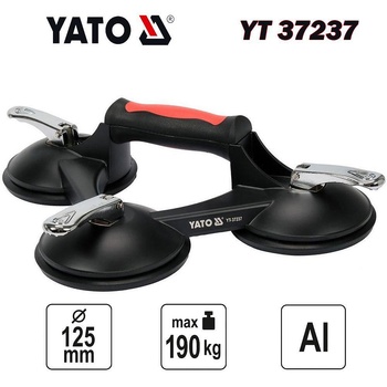 TOYA Вакуум вендуза, yato yt 37237, 25 мм, до 190 кг, тройна (uni-08146)