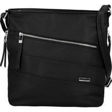 Trendy dámská koženková crossbody kabelka Tande černá