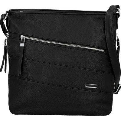 Trendy dámská koženková crossbody kabelka Tande černá