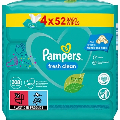 Pampers Мокри кърпички Pampers Fresh Clean - 4x52 броя