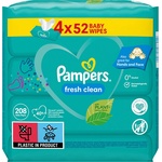 Pampers Мокри кърпички Pampers Fresh Clean - 4x52 броя
