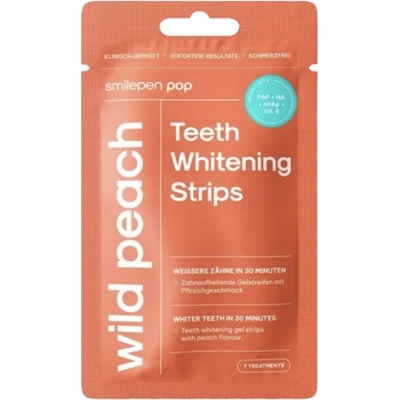 Smilepen Pop Wild Peach Whitening Strips sada bělicích pásek na zuby 7 x 2 ks – Zboží Dáma