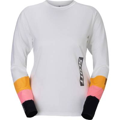 Scott Дамска фланелка с дълъг ръкав за колоездене Scott Women's Tee Tuned L/S Cycling jersey - White (156-2865-0112)