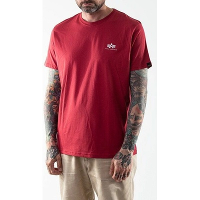 Alpha Industries tričko BASIC T Small Logo RBF red