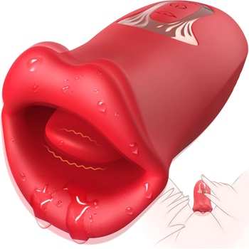 SuperLove French Kissing Tongue Vibrator Red