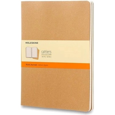 Moleskine - Sešity 3 ks linkované karton XL