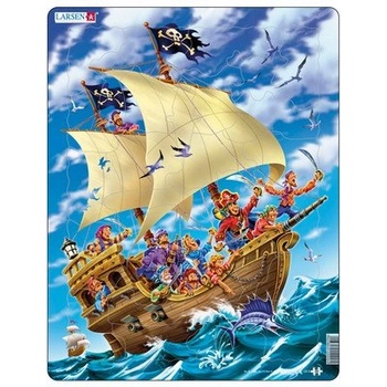Image 1 of Larsen - Пъзел: Детски - "Пирати" - 30 части, голям
