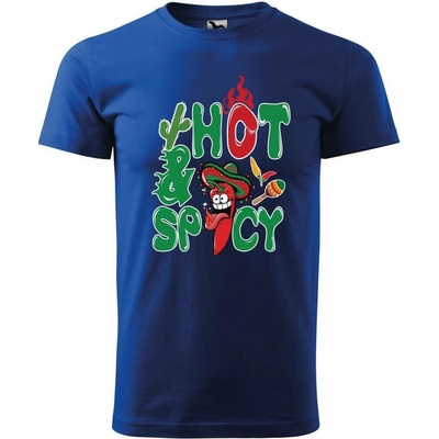 Dobrý Triko pánské tričko Chilli papričky Královsky modrá