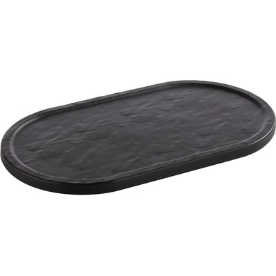 APS Oválny podnos 280x155x10 mm čierny Slate