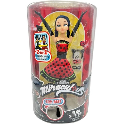 Playmates Toys Детска играчка Playmates Miraculous - Калинката и Котарака, кукла с геройско преобразяване (50414)