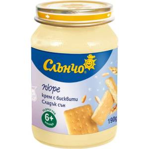 Слънчо Крем с бисквити Слънчо Сладък сън - 190 g (4198) - baby