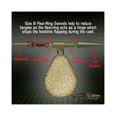 GARDNER Obratlíky s krúžkom Covert Flexi Swivels veľ.12 10 ks