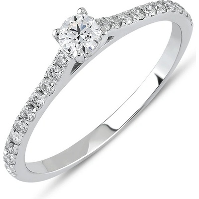 Lillian Vassago zásnubní prsten s diamanty, bílé zlato LLV59 DR040W