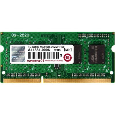 Transcend DDR3 4GB 1600MHz CL11 SODIMM 1Rx8 TS512MSK64V6H