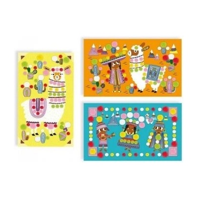 Janod - Творчески комплект - Помпони лама (J07802)