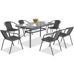 Garden Point Метални мебели за градина Modena/ Bergamo за 6 души Garden Point, антрацит (GAP392-6)